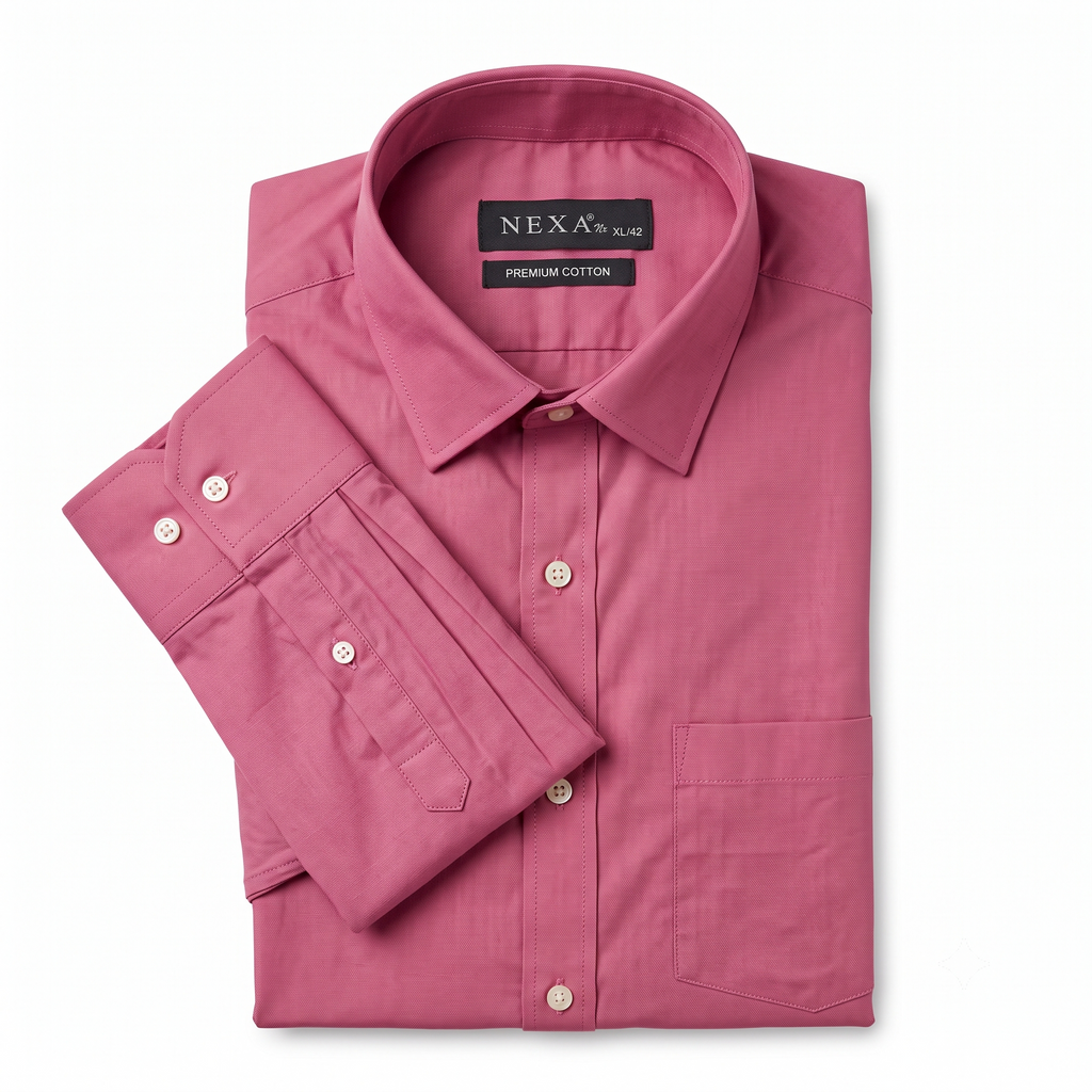 Pink Formal Full Sleeve Button-Down Shirt