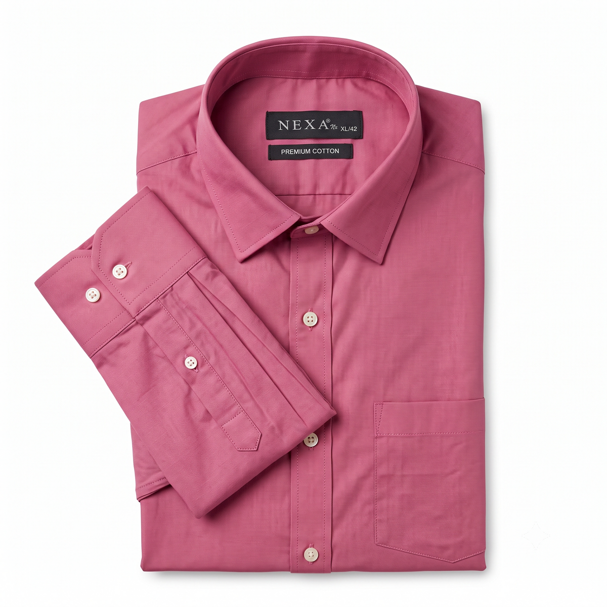 Pink Formal Full Sleeve Button-Down Shirt