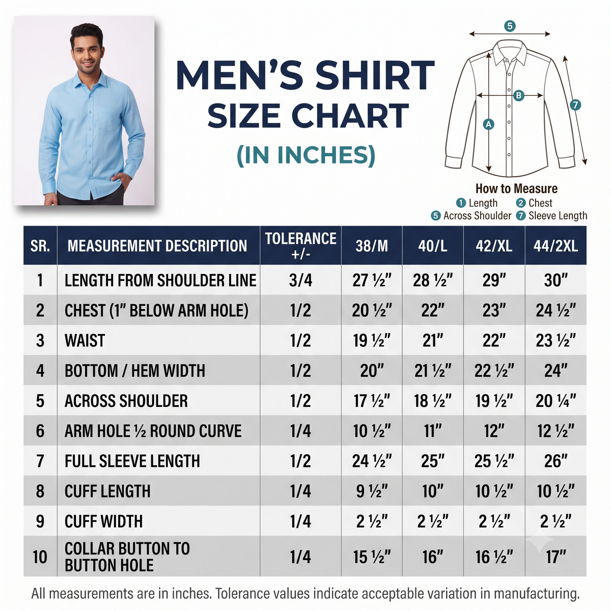 Blue Formal Full Sleeve Button-Down Shirt