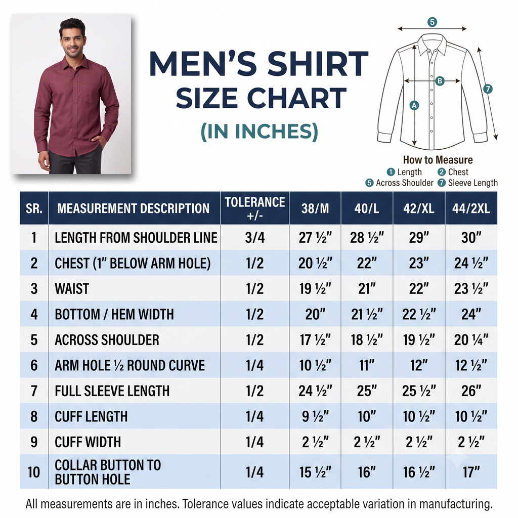 Maroon Formal Full Sleeve Button-Down Shirt