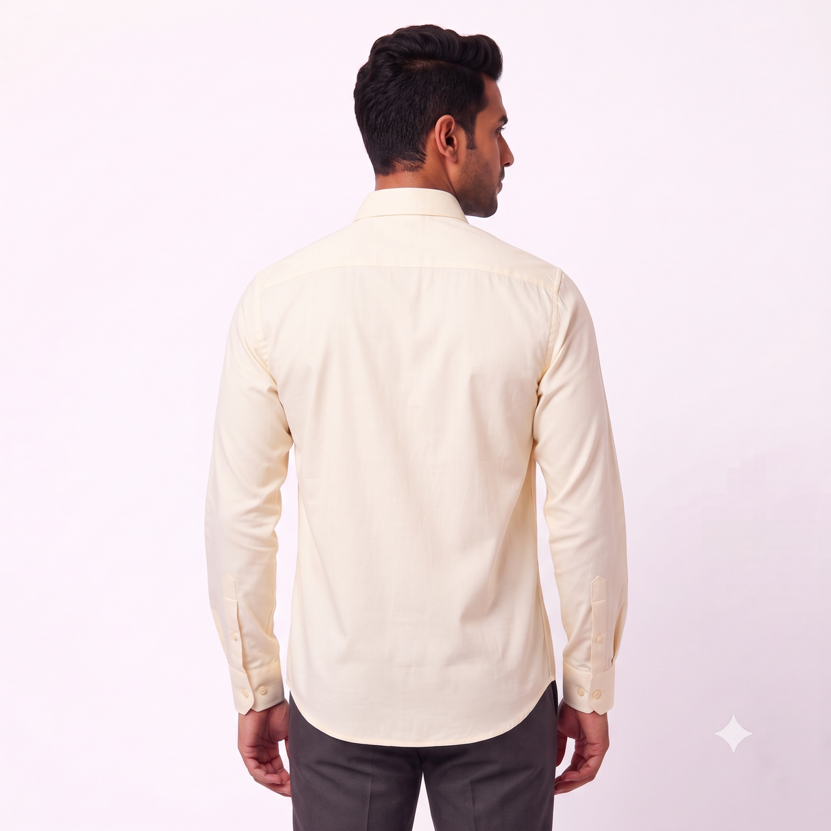 Cream  Formal Full Sleeve Button-Down Shirt