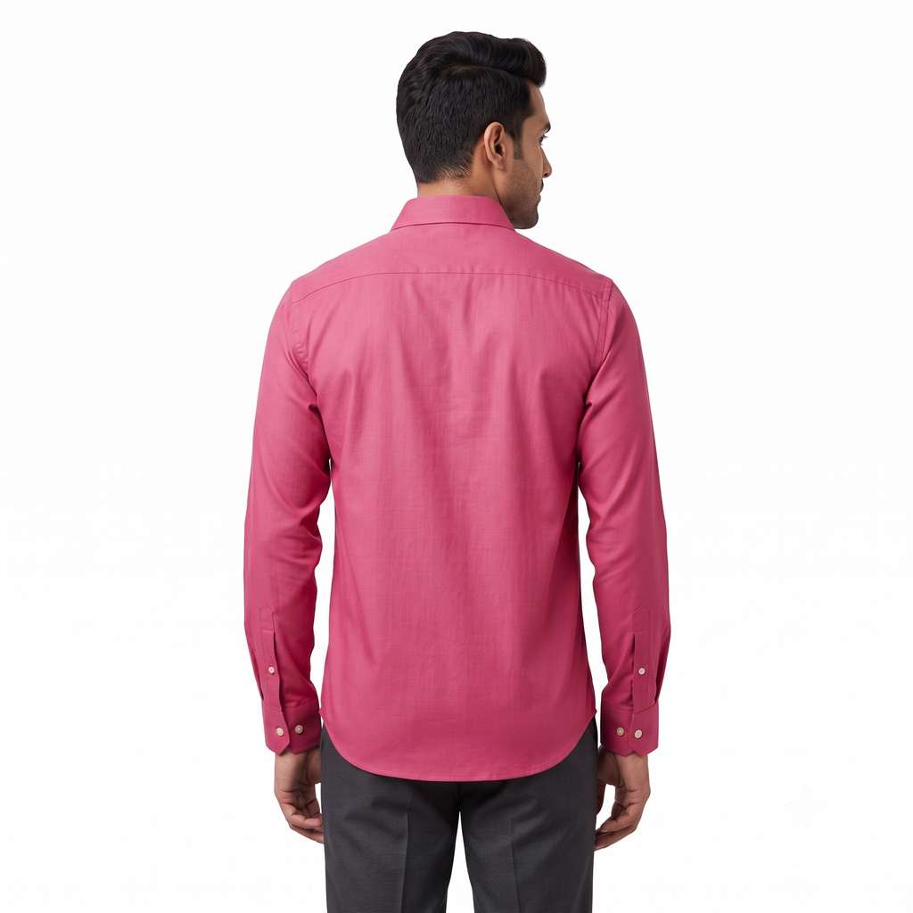Pink Formal Full Sleeve Button-Down Shirt