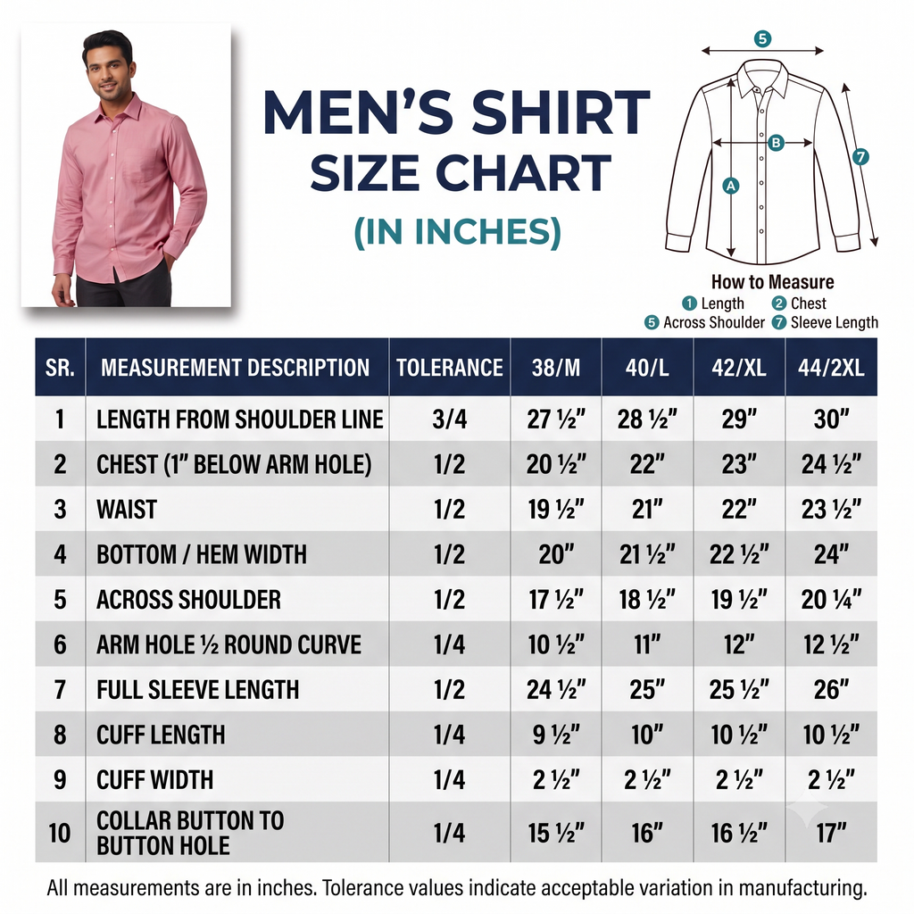 Light Pink Formal Full Sleeve Button-Down Shirt