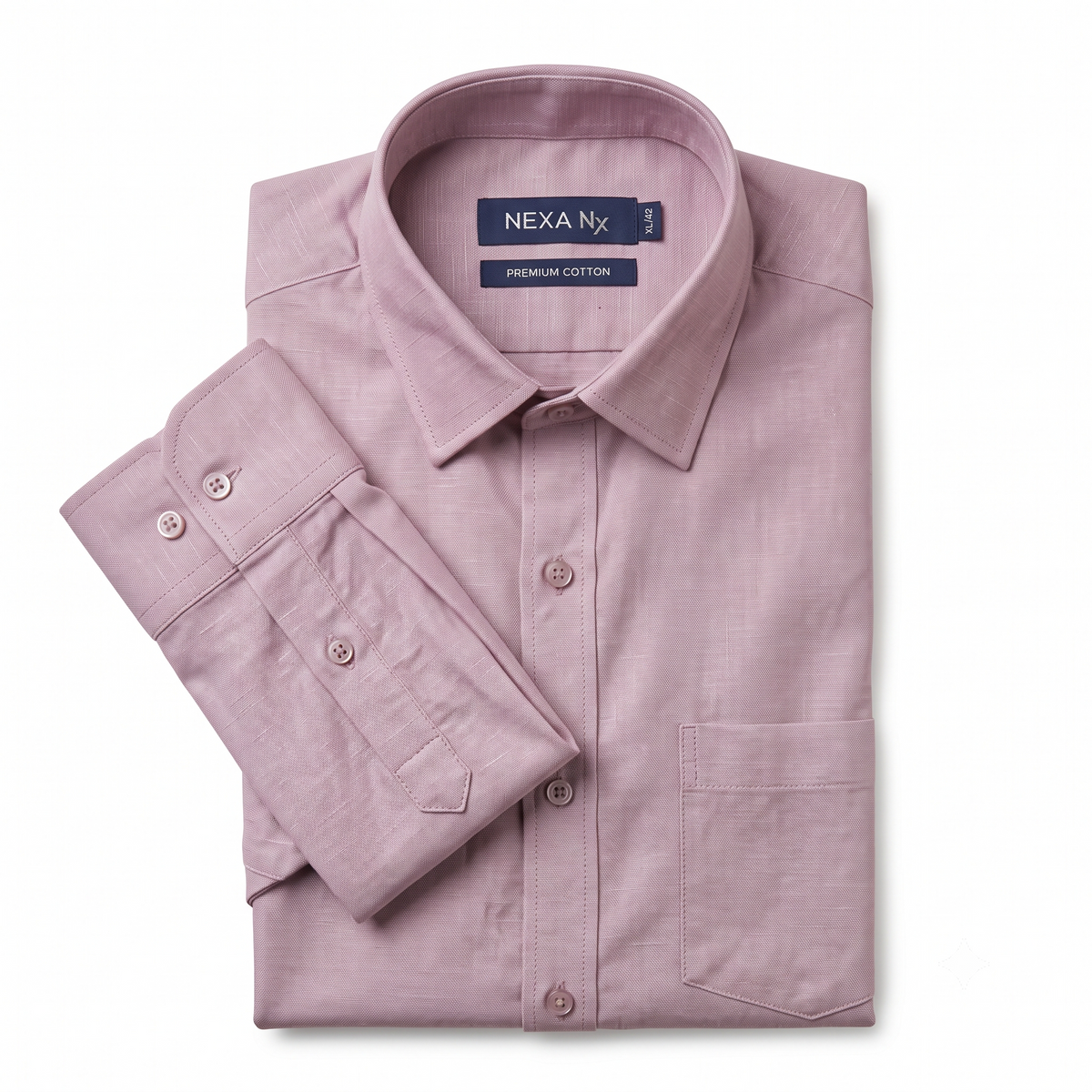Dusty Rose Formal Full Sleeve Button-Down Shirt