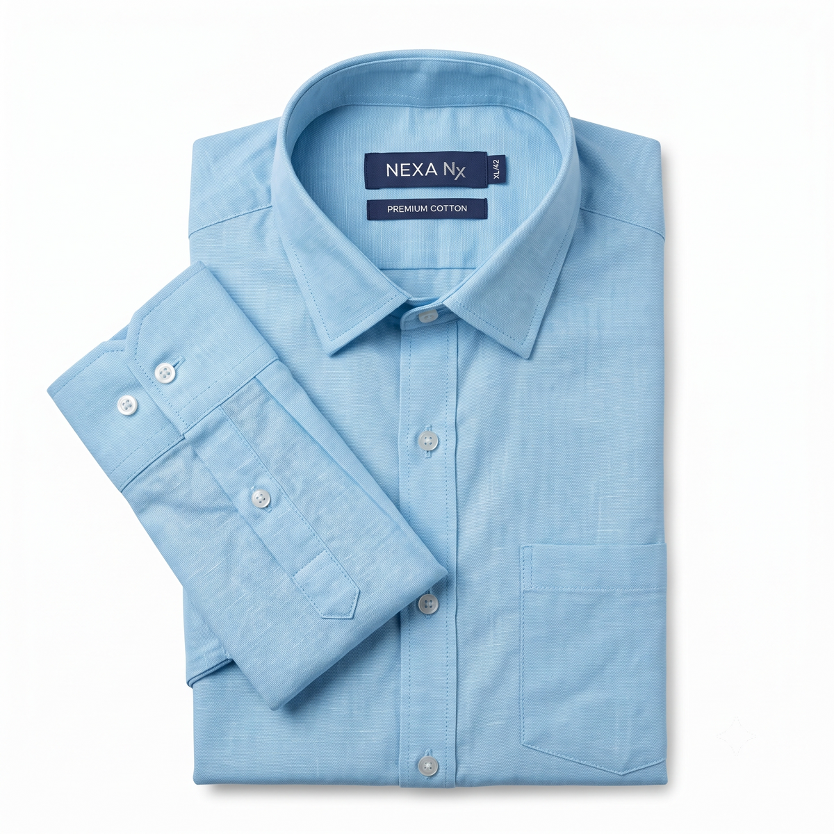 Blue Formal Full Sleeve Button-Down Shirt