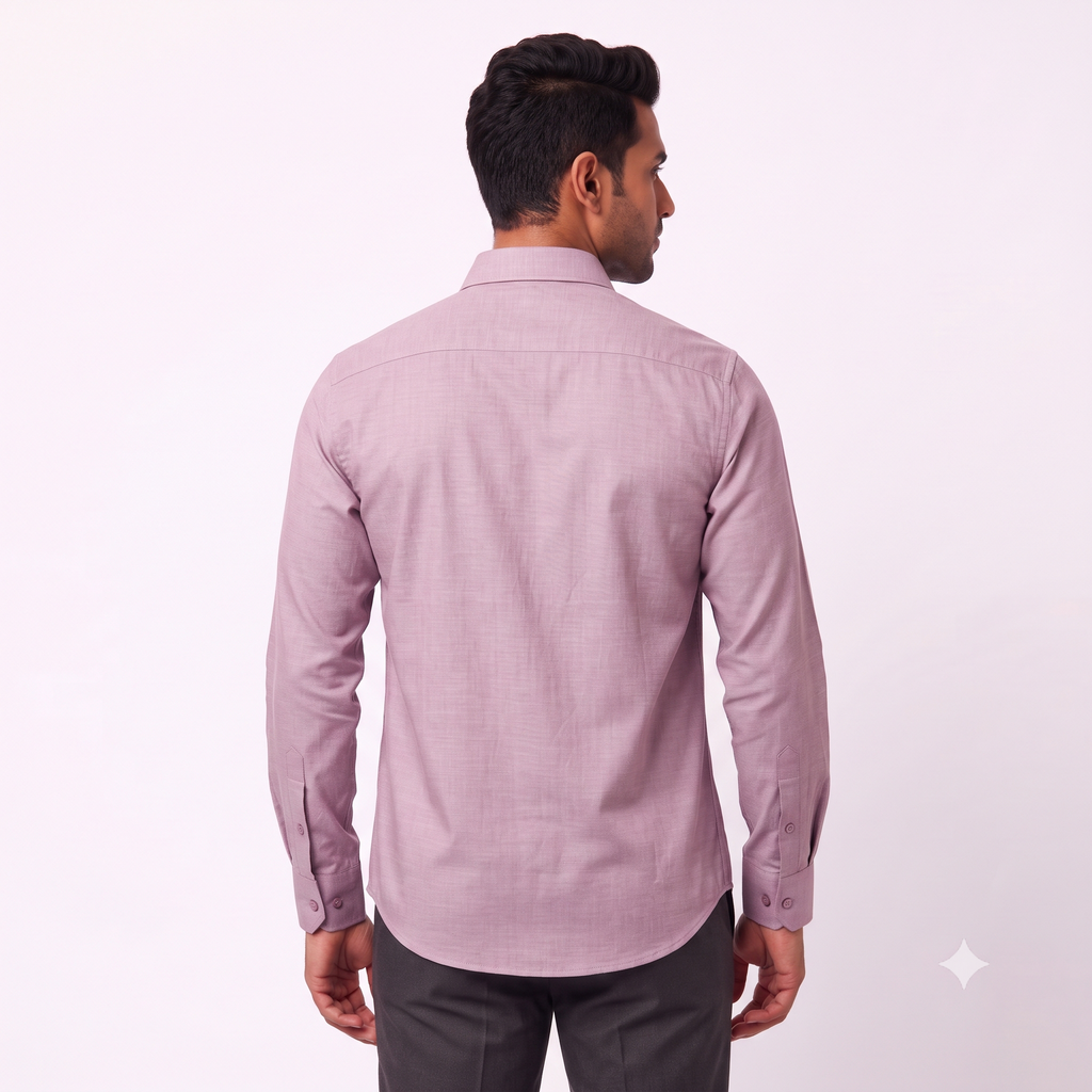 Dusty Rose Formal Full Sleeve Button-Down Shirt