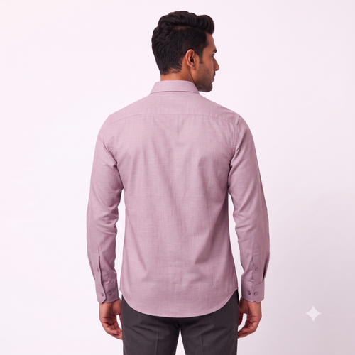 Dusty Rose Formal Full Sleeve Button-Down Shirt