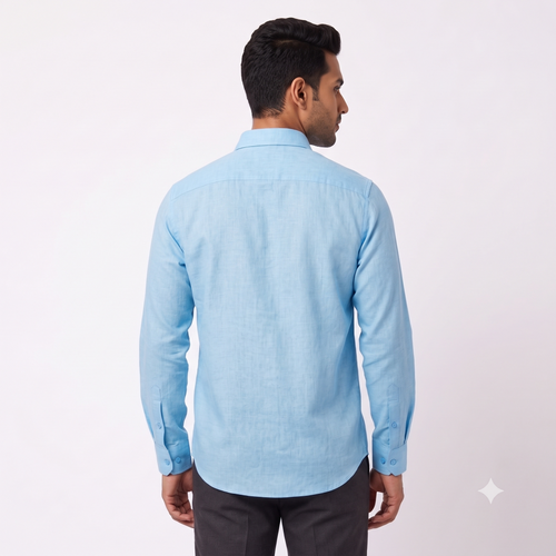 Blue Formal Full Sleeve Button-Down Shirt